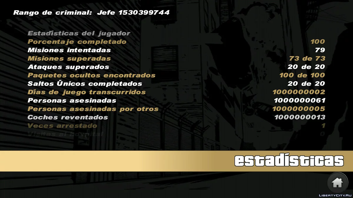 100% Savegame Criminal Rank Boss Best 2021 / GTA 3 (iOS, Android)