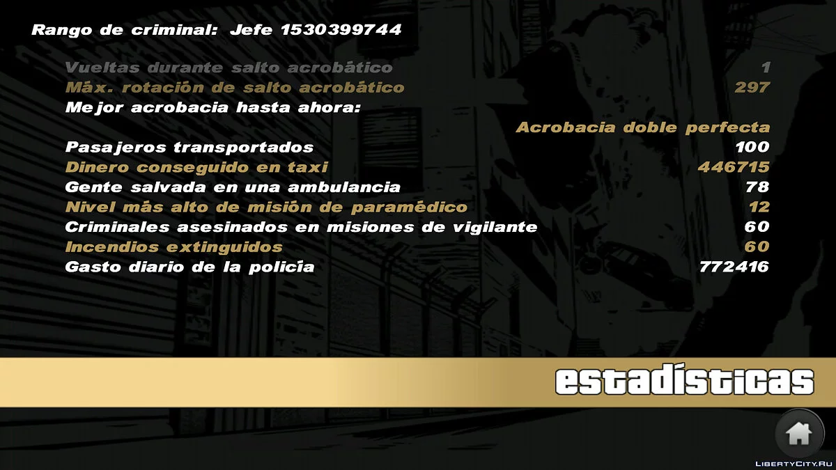 100% Savegame Criminal Rank Boss Best 2021 / GTA 3 (iOS, Android)