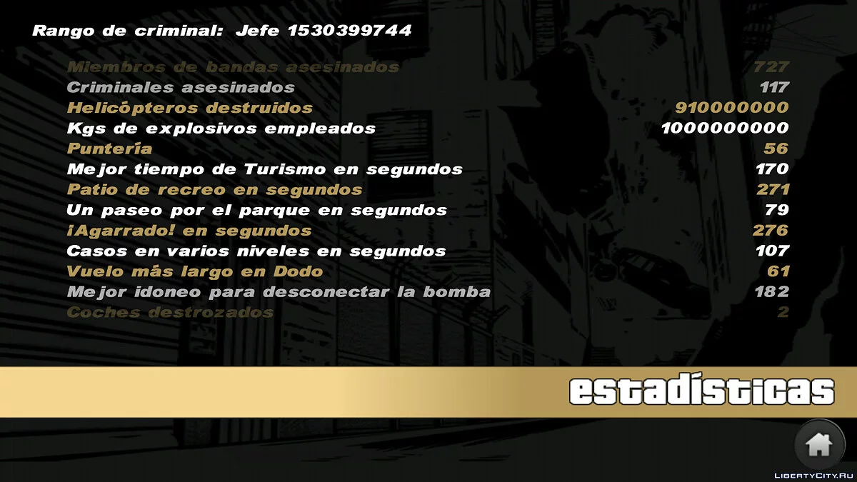 100% Savegame Criminal Rank Boss Best 2021 / GTA 3 (iOS, Android)