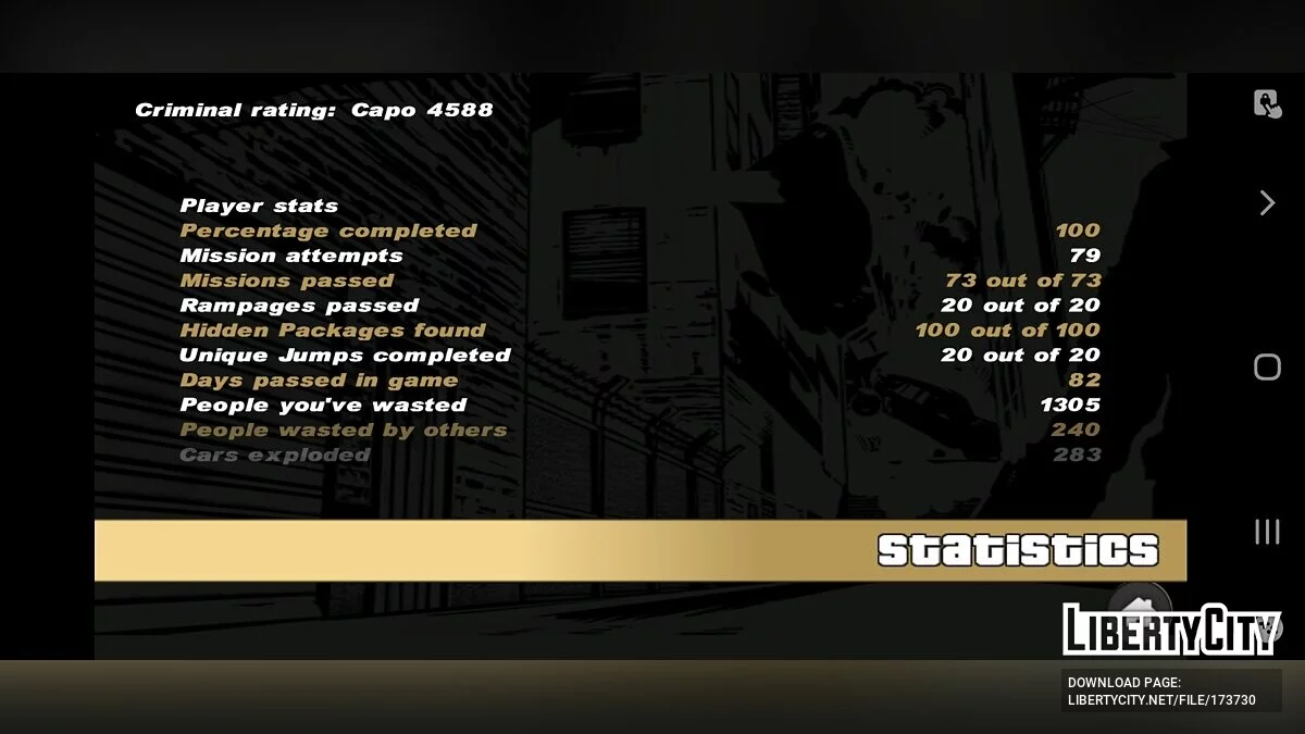 Сохранение на 100% с тюремной робой / GTA 3 (iOS, Android)