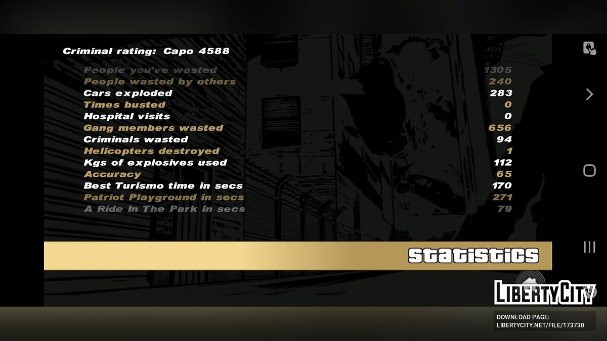 Скачать Сохранение на 100% с тюремной робой для GTA 3 (iOS, Android)