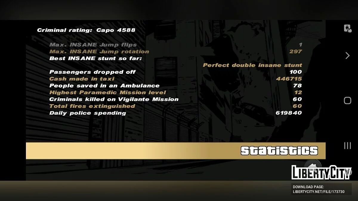 Сохранение на 100% с тюремной робой / GTA 3 (iOS, Android)