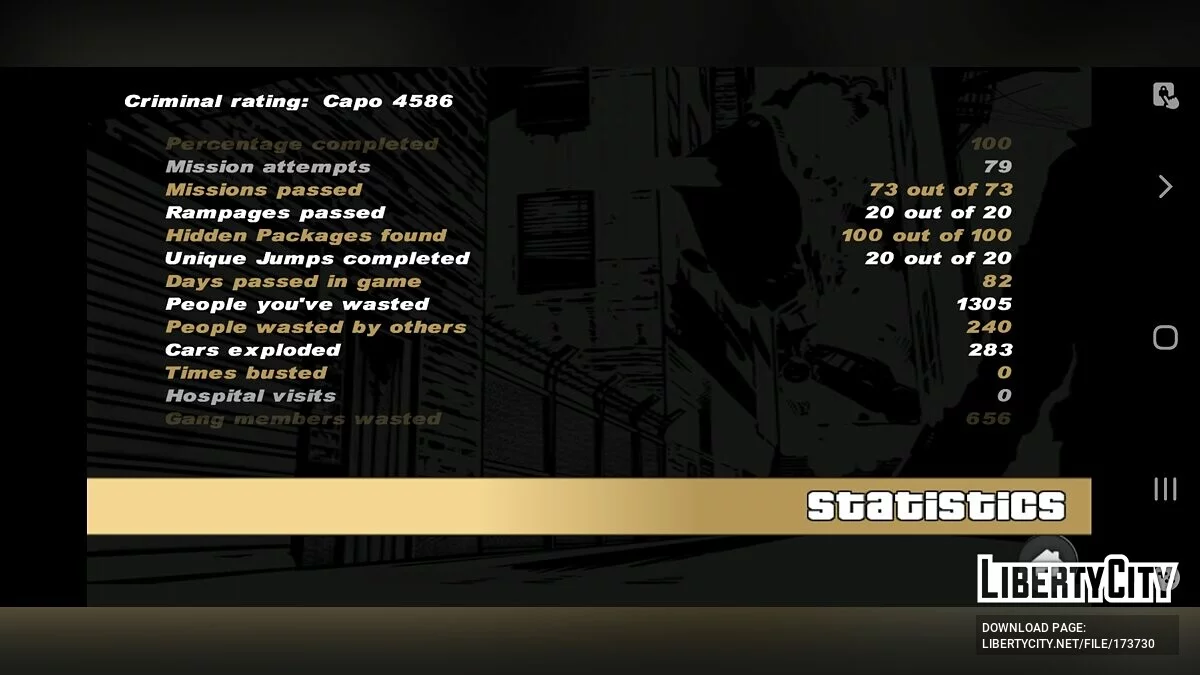Сохранение на 100% с тюремной робой / GTA 3 (iOS, Android)