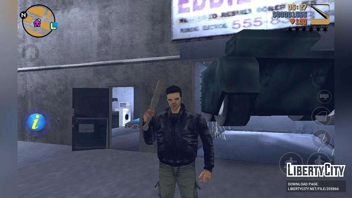 Сохранение с танком в гараже Портленда / GTA 3 (iOS, Android)