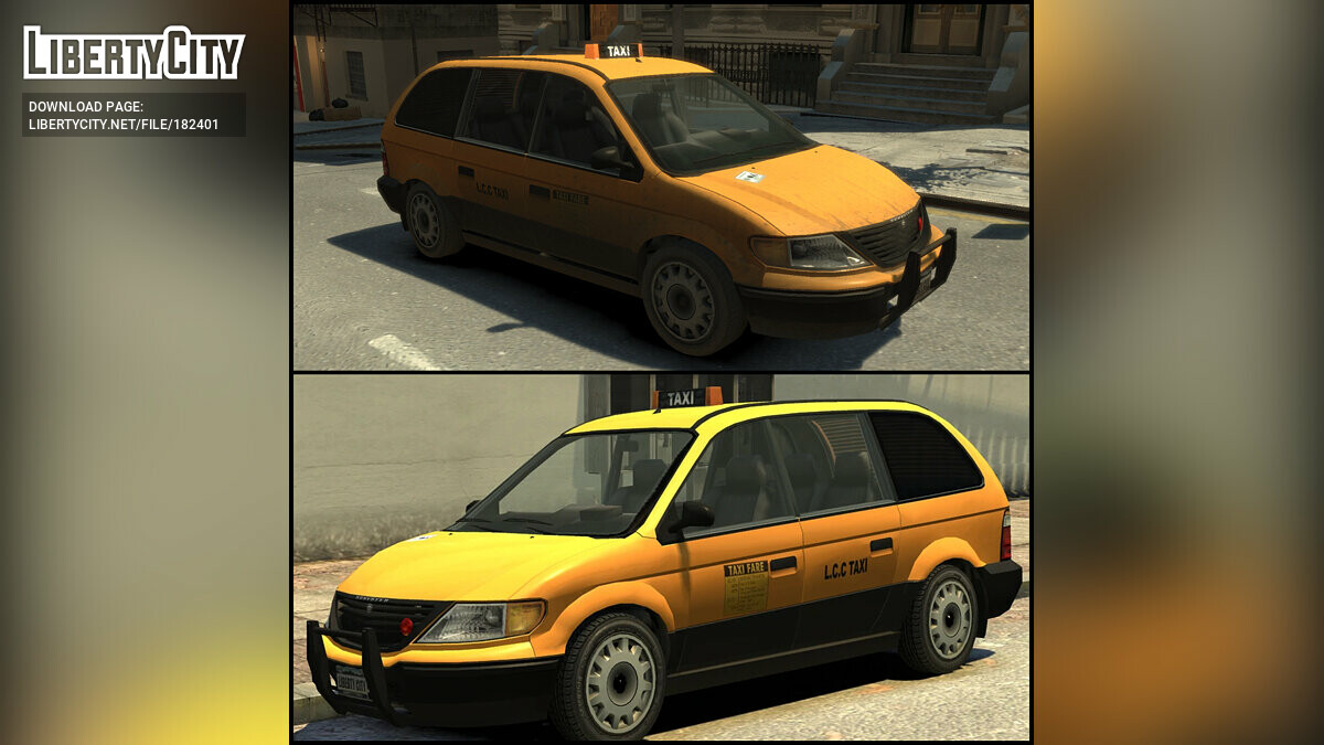 Замена машины Cabby (cabby.wft, cabby.wft) в GTA 4 (15 файлов)