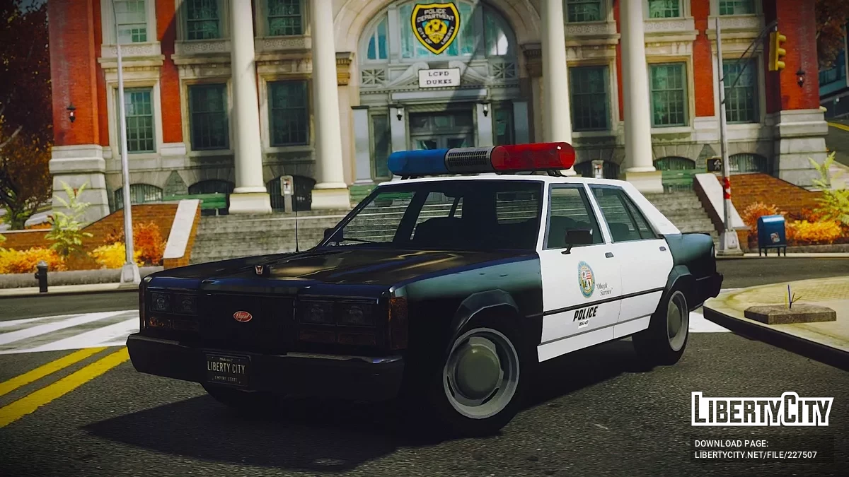 1989 Vapid STD Stanier Police [Addon  Moving Steering Wheel  LQ] / GTA 4