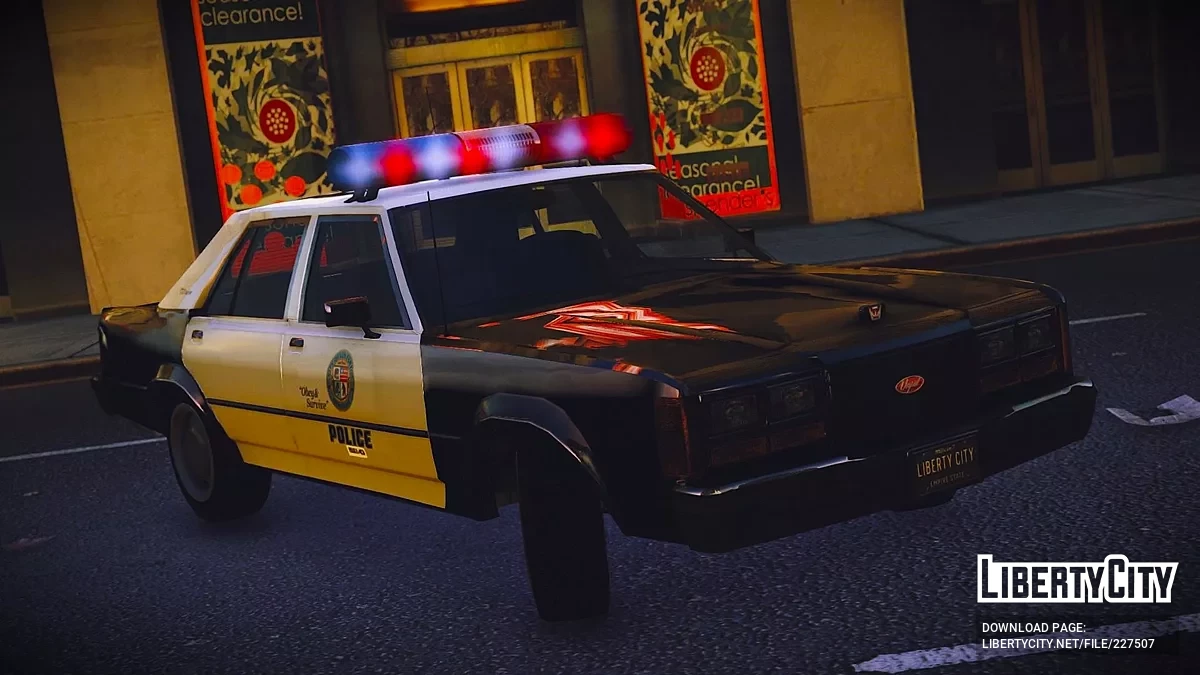 1989 Vapid STD Stanier Police [Addon  Moving Steering Wheel  LQ] / GTA 4