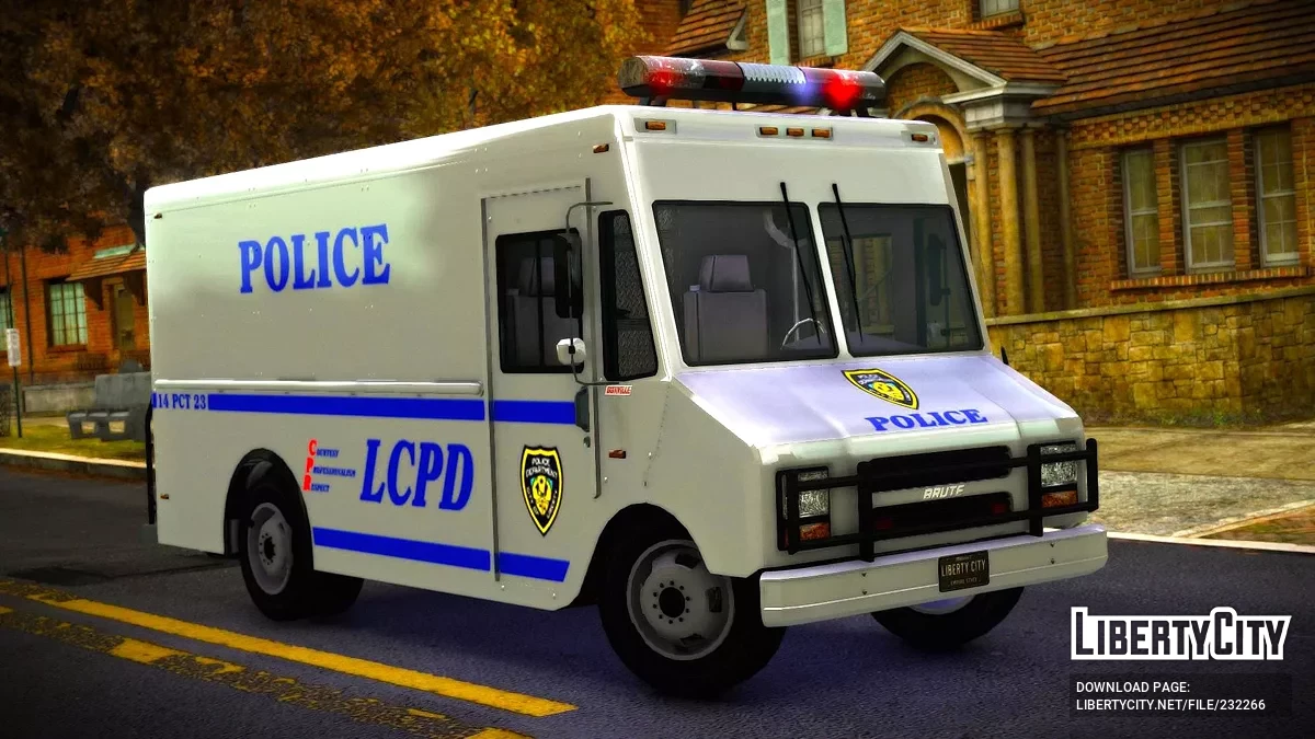 LCPD Brute Boxville Retro [Addon / 4 Liveries] / GTA 4