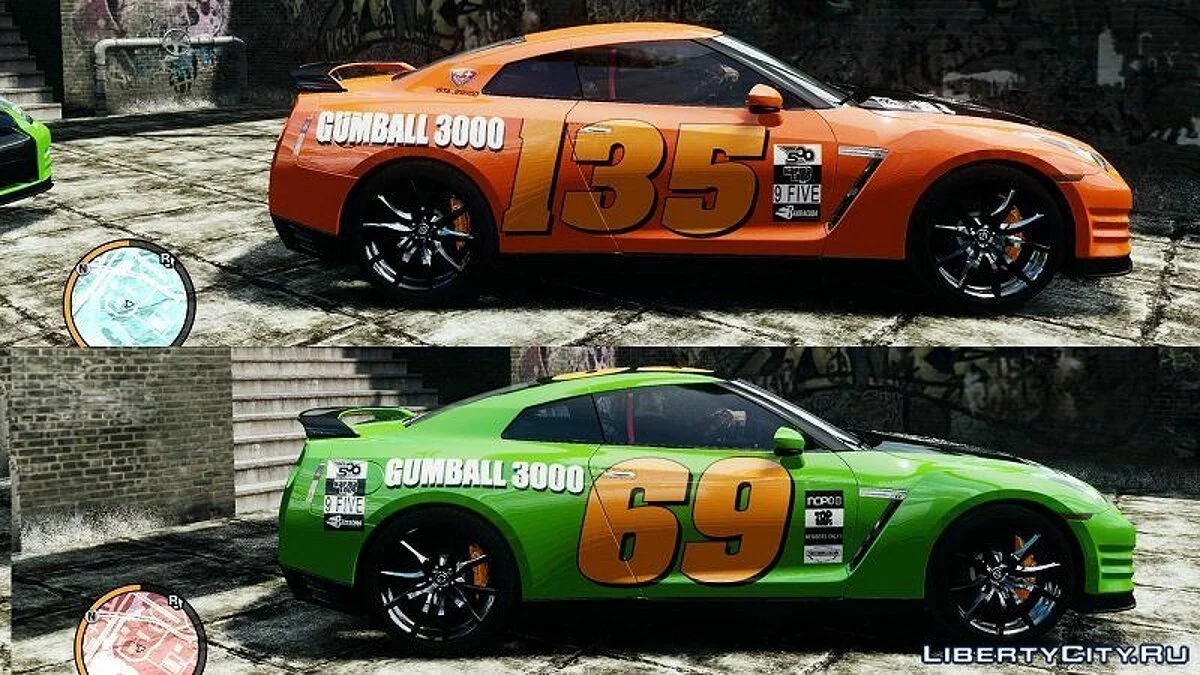 2012 Nissan GT-R Black Edition Gumball 3000 Paintjob / GTA 4
