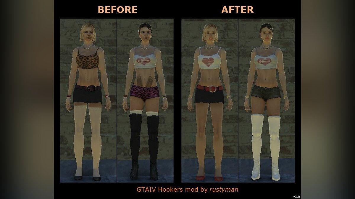 Скачать Sexy Hookers v.3.0 для GTA 4