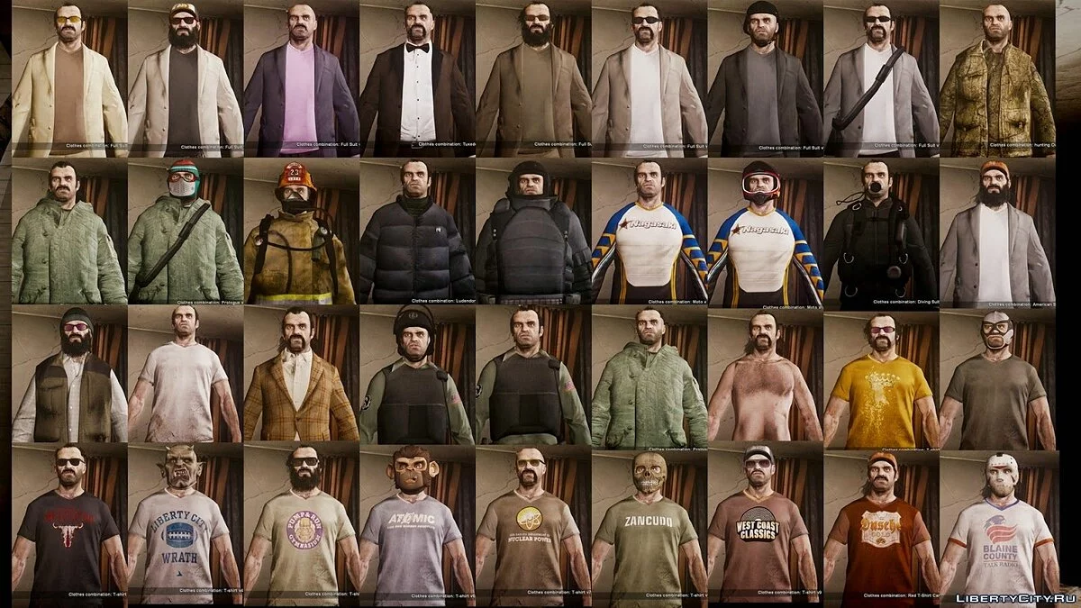 Тревор из GTA 5 со всей одеждой / GTA 4