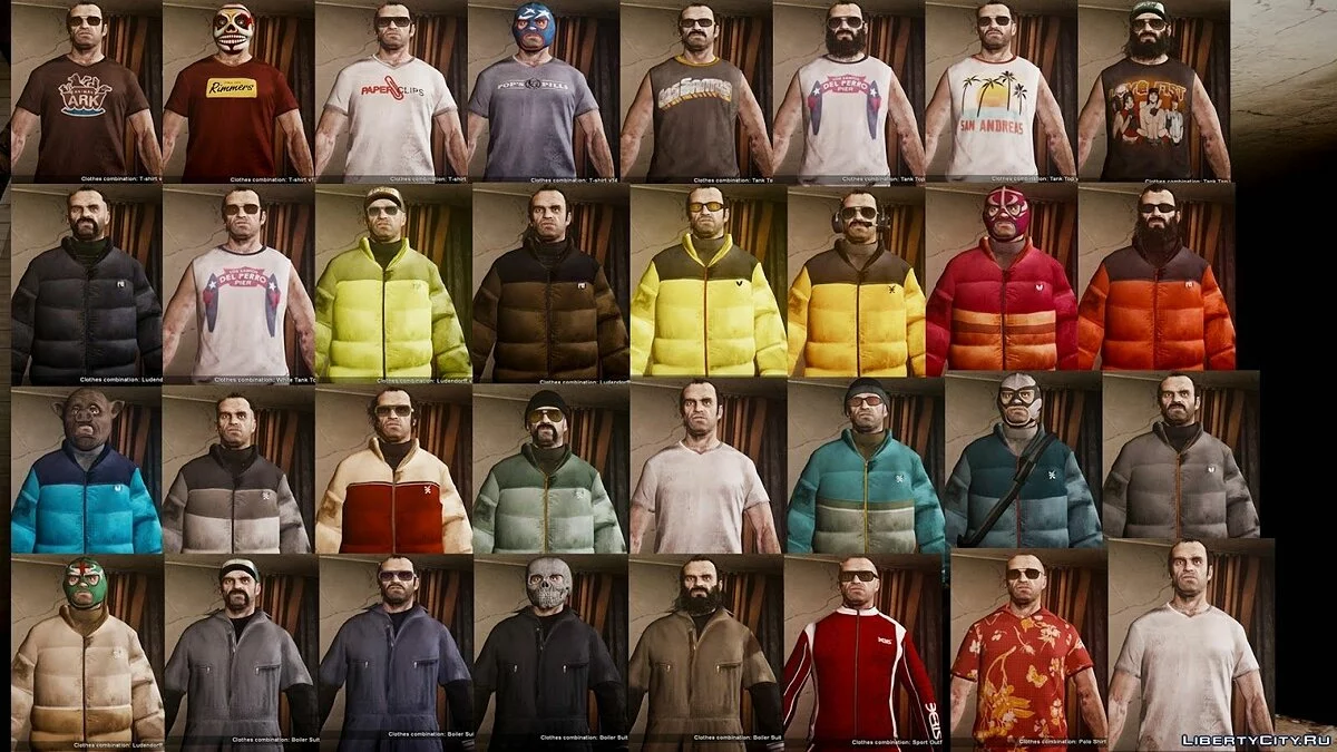 Тревор из GTA 5 со всей одеждой / GTA 4