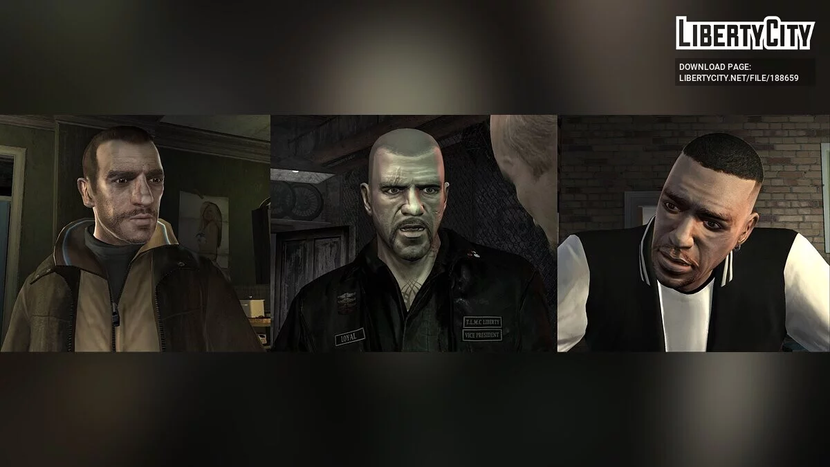 Улучшенные текстуры главных героев / GTA 4