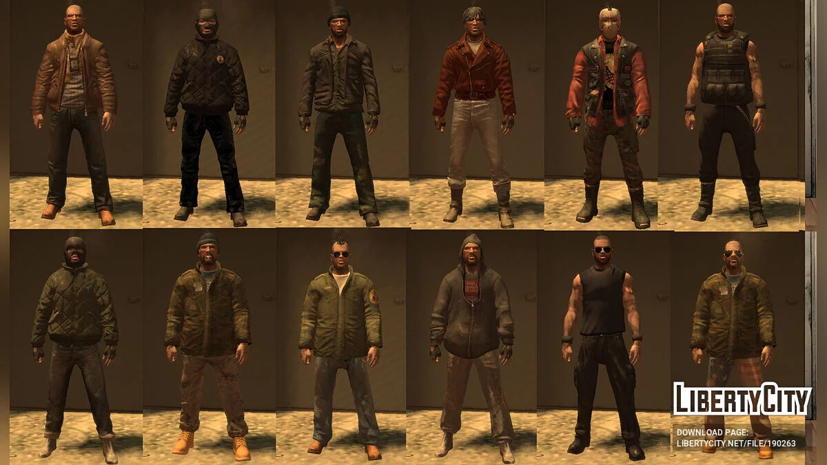 Большая коллекция одежды для Джонни Клебица / GTA 4