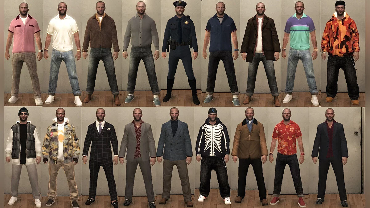 Jason Statham - Big Clothes Pack / GTA 4