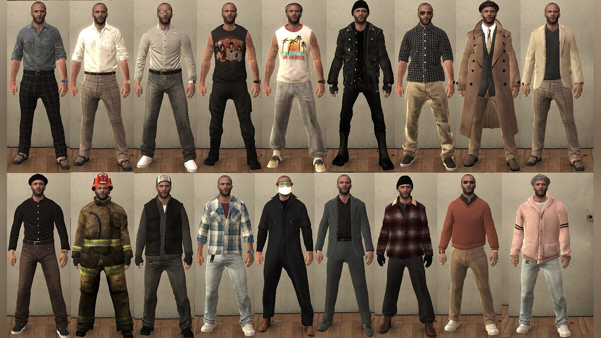 Скачать Jason Statham - Big Clothes Pack для GTA 4