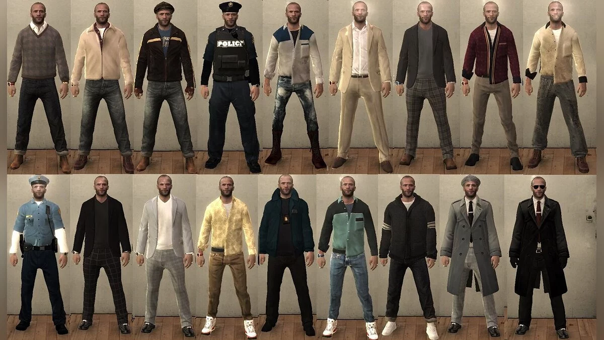 Jason Statham - Big Clothes Pack / GTA 4