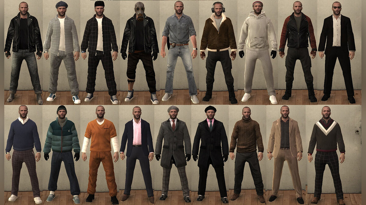 Скачать Jason Statham - Big Clothes Pack для GTA 4