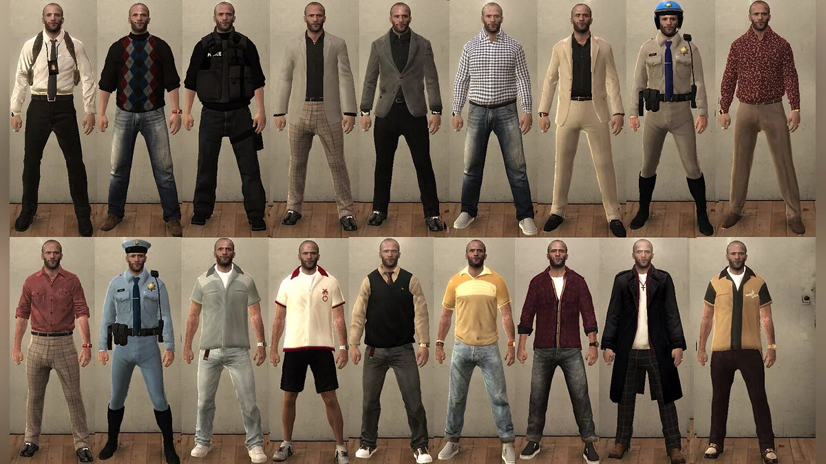 Jason Statham - Big Clothes Pack / GTA 4
