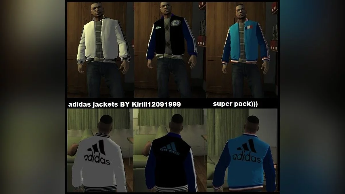 Adidas Jackets for TBOGT / GTA 4