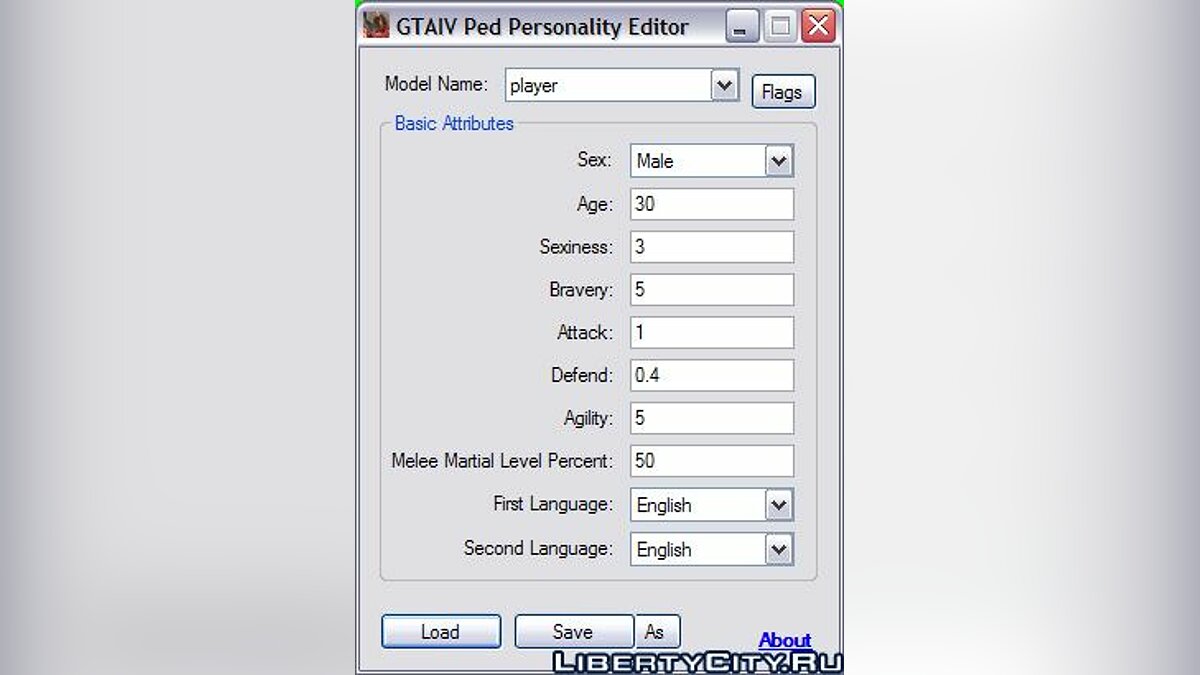 GTA IV Ped Personality Editor v1 для GTA 4 - Картинка #1