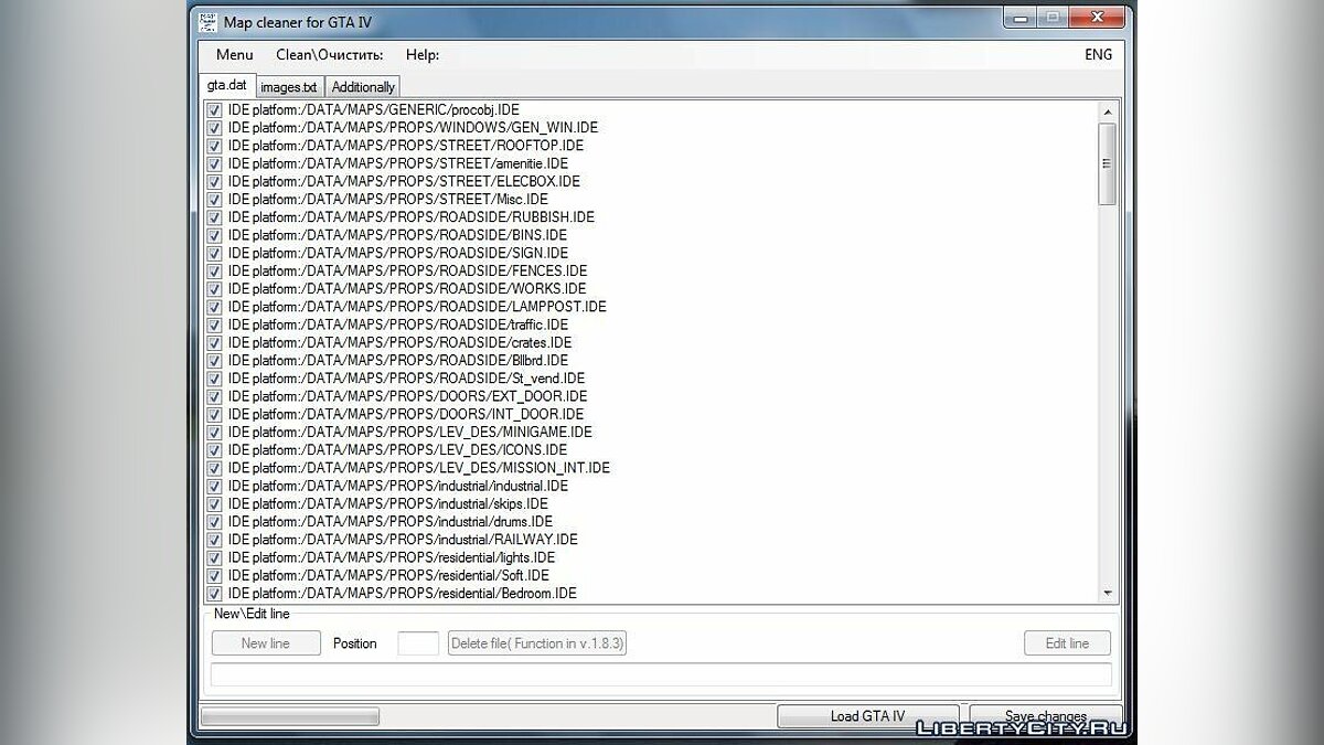 Скачать Map Cleaner For GTA IV 1.8.2 Для GTA 4