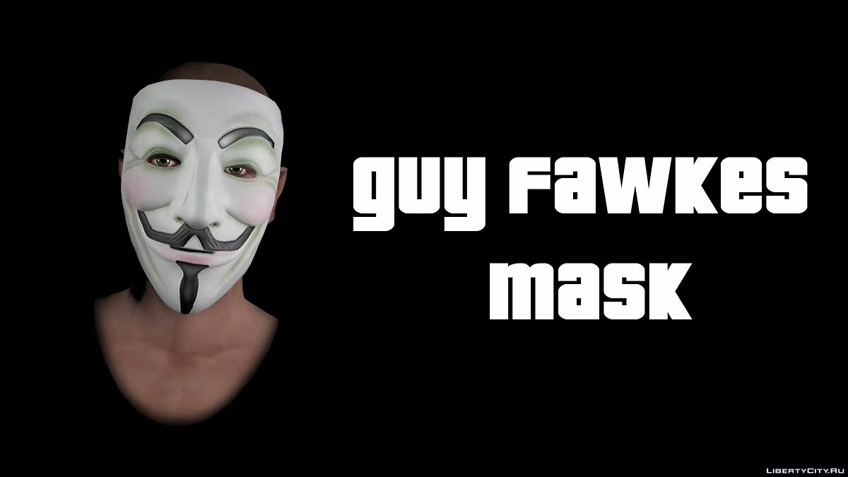 Guy Fawkes mask for GTA 4 - Картинка #1