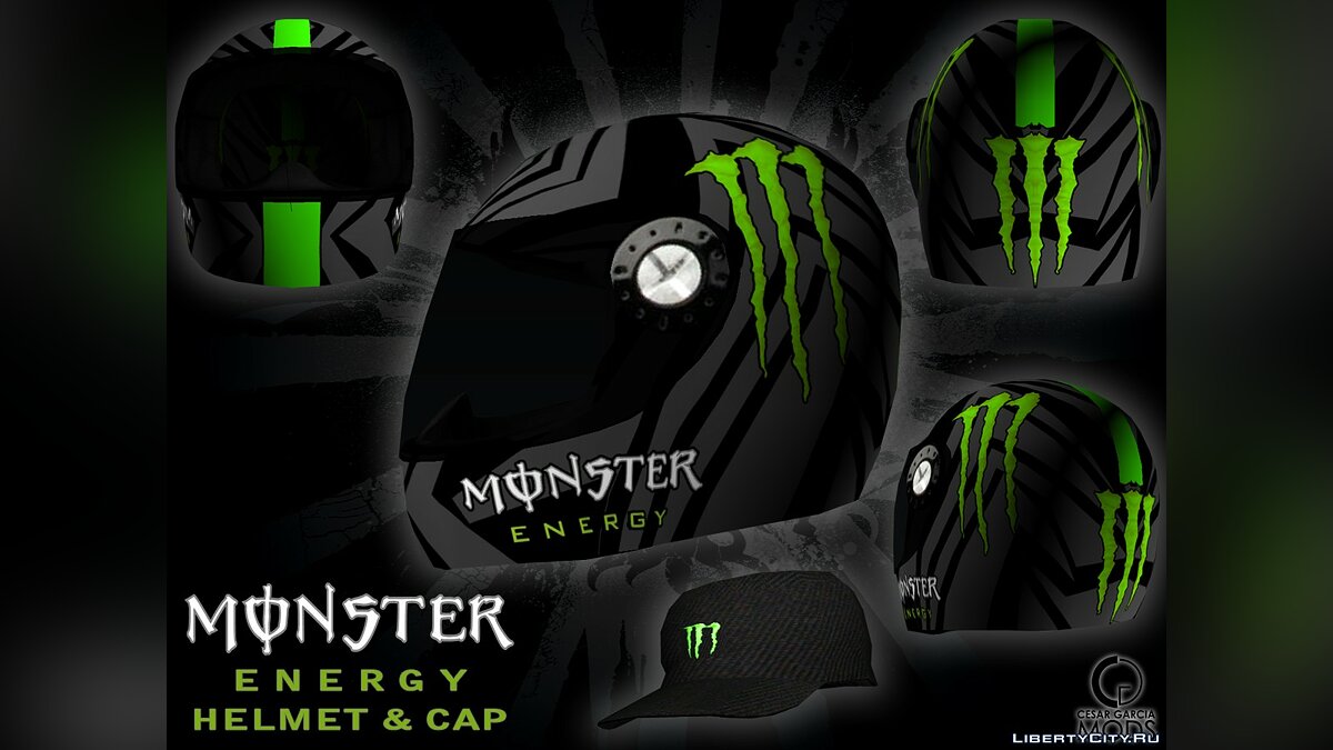 Monster Energy Helmet for GTA 4 - Картинка #1