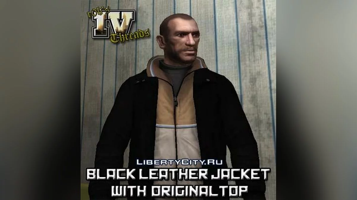 Black Leather Jacket and Original Top / GTA 4