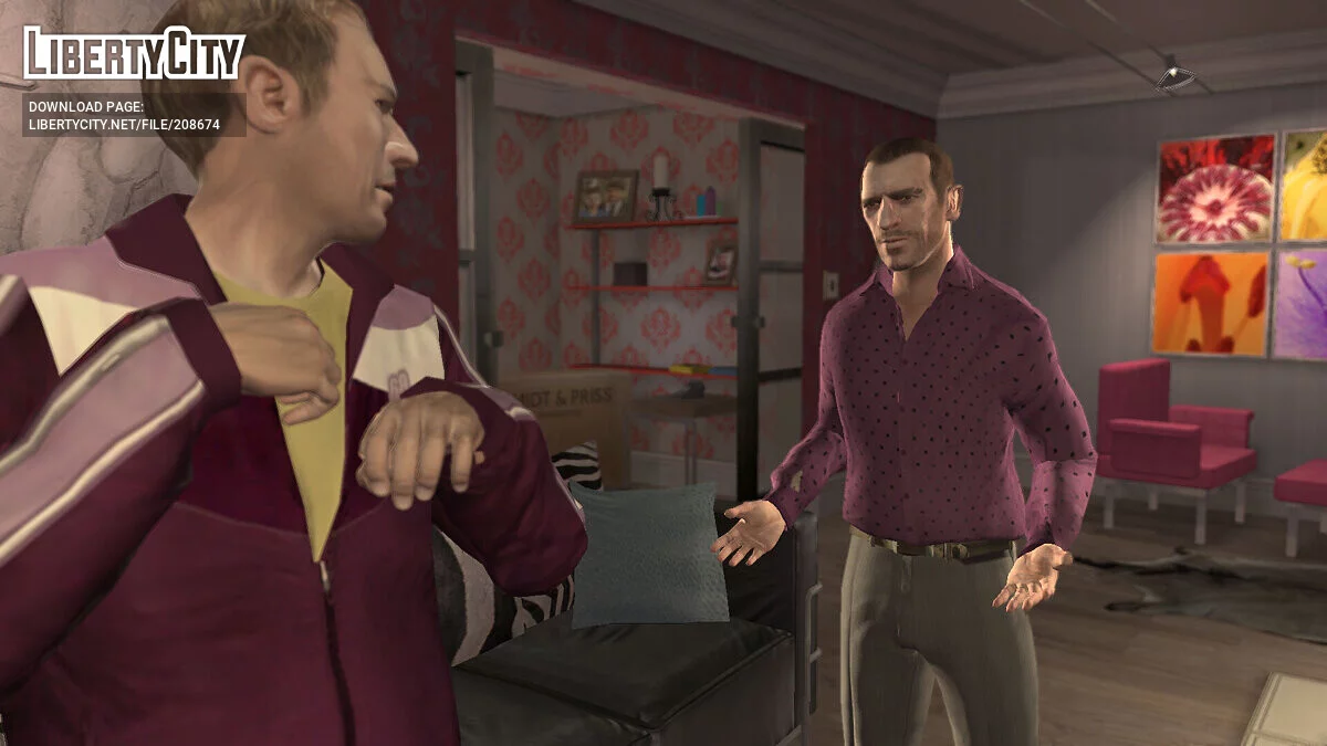 Бета рубашка Perseus со штанами для Нико Беллика / GTA 4