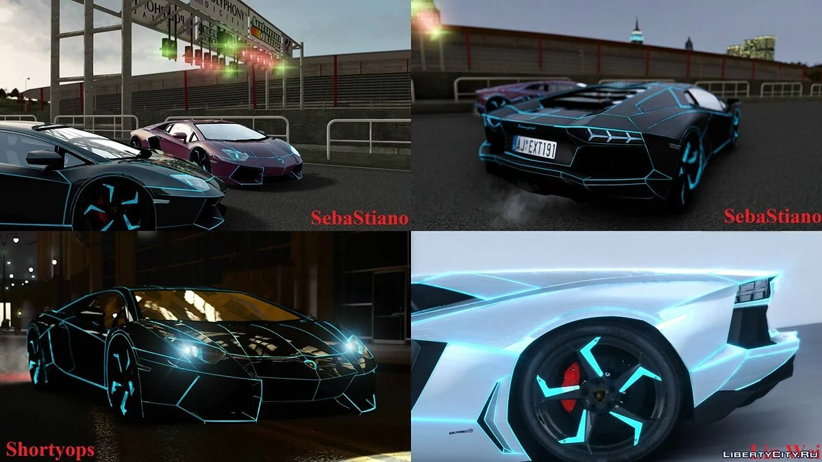 Lamborghini Aventador TRON Edition [EPM] / GTA 4