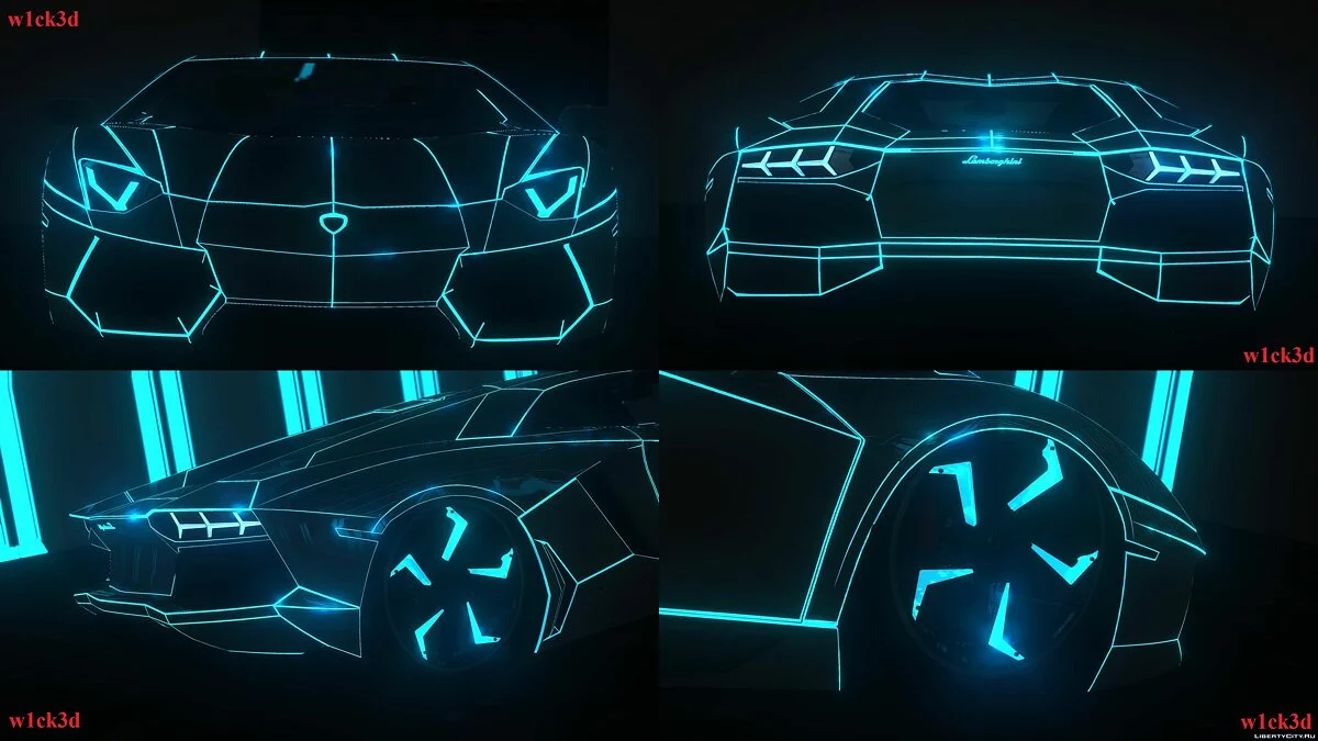 Lamborghini Aventador TRON Edition [EPM] / GTA 4