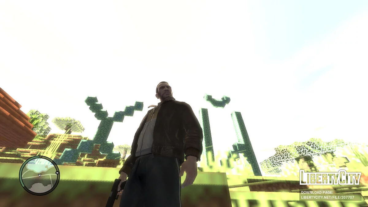 Кусок острова из Майнкрафта 1.20.4 / GTA 4