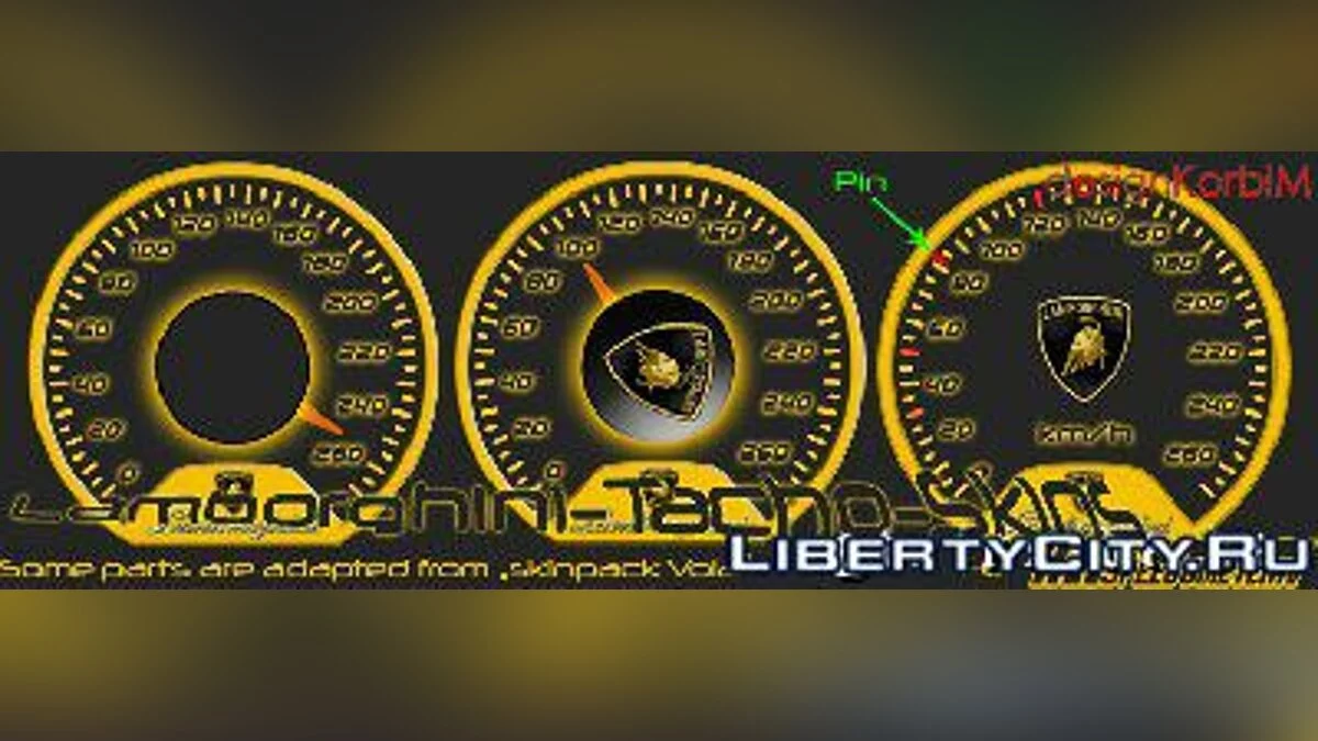 Lamborghini-Tacho-Skins / GTA 4