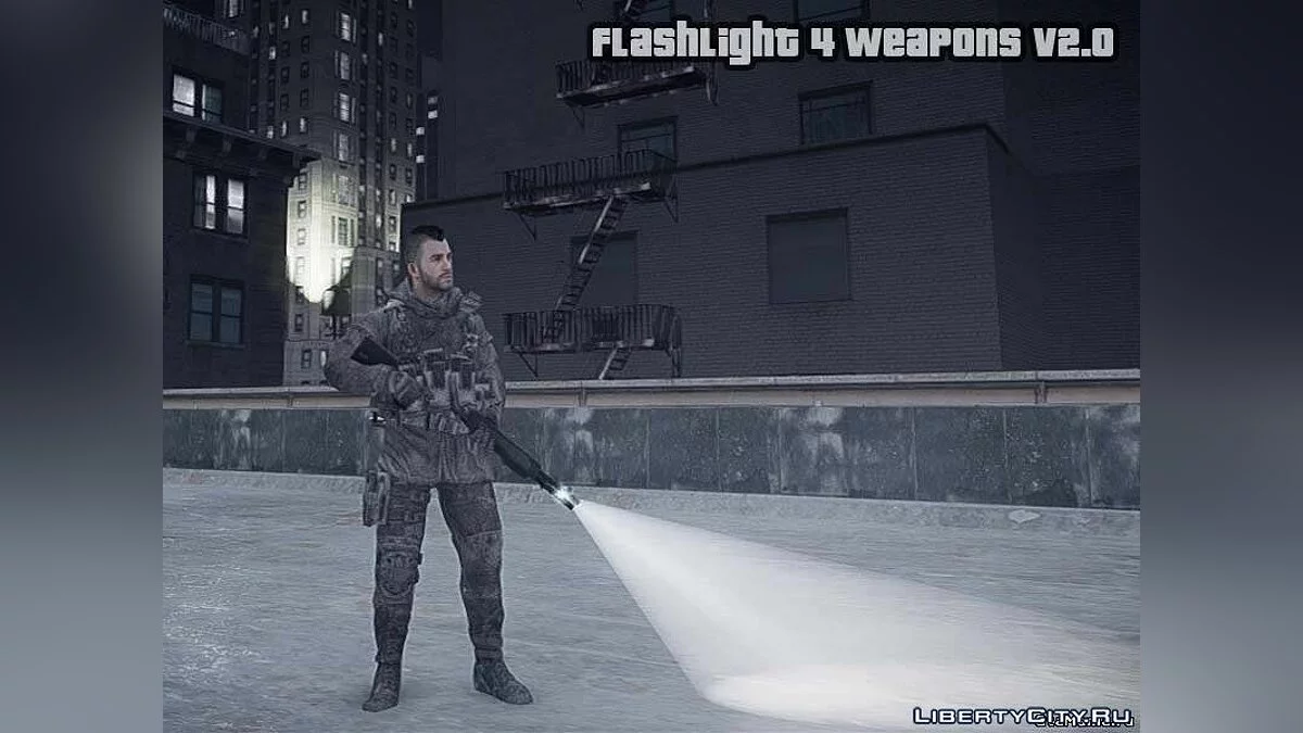 Flashlight for Weapons v 2.0 / GTA 4