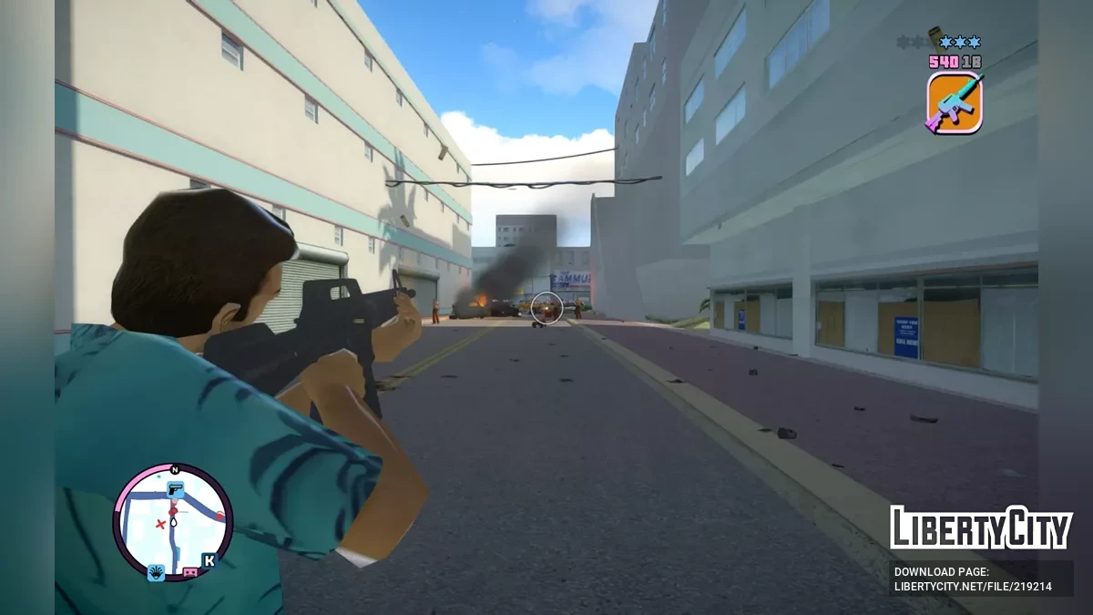 Классические иконки и звуки оружия для Vice City Nextgen Edition / GTA 4