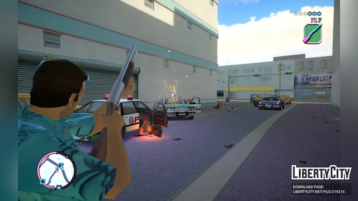 Классические иконки и звуки оружия для Vice City Nextgen Edition / GTA 4