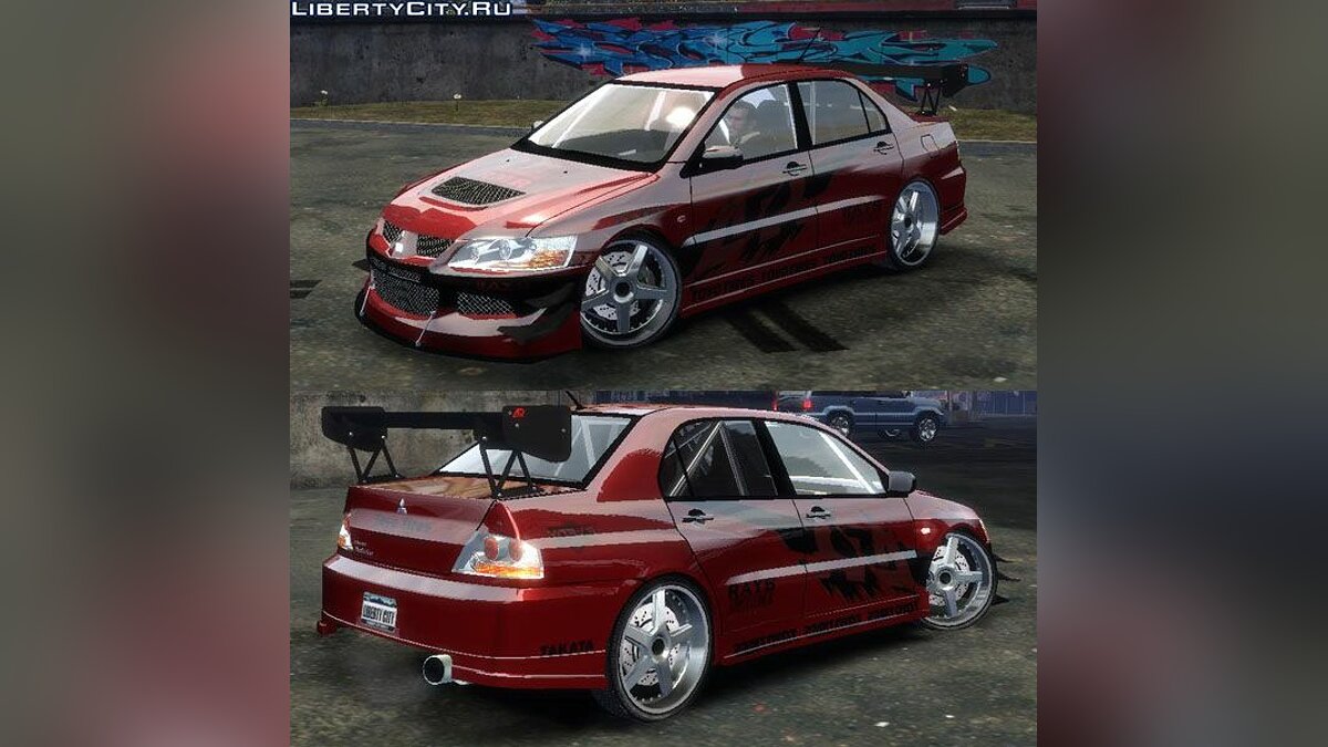 Скачать Mitsubishi Evo VIII Tokyo Drift для GTA 4