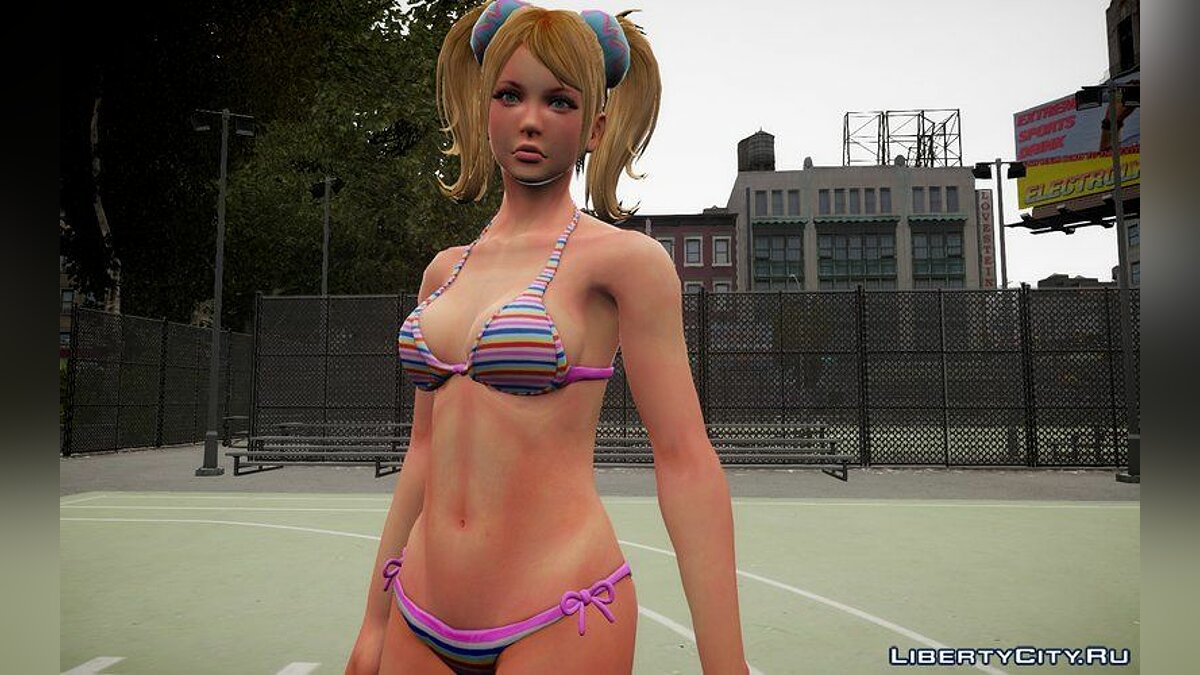 Джульета Старлинг в полосатом бикини для GTA 4 - Картинка #1