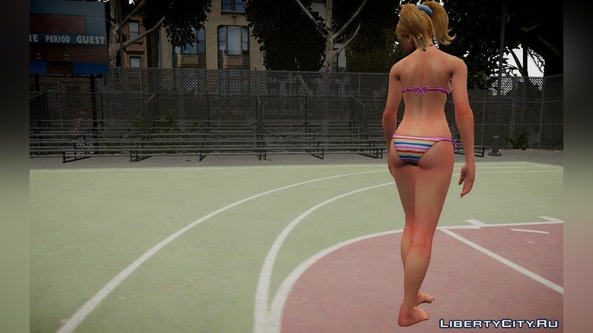 Джульета Старлинг в полосатом бикини для GTA 4 - Картинка #2