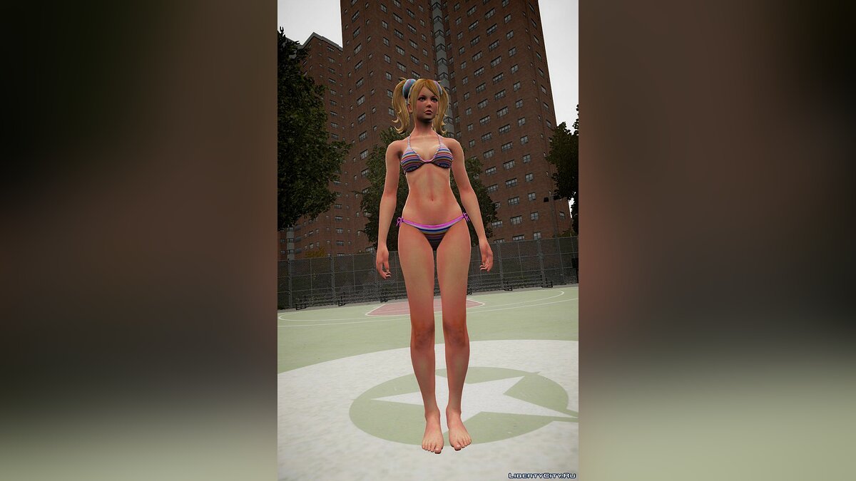 Джульета Старлинг в полосатом бикини для GTA 4 - Картинка #4