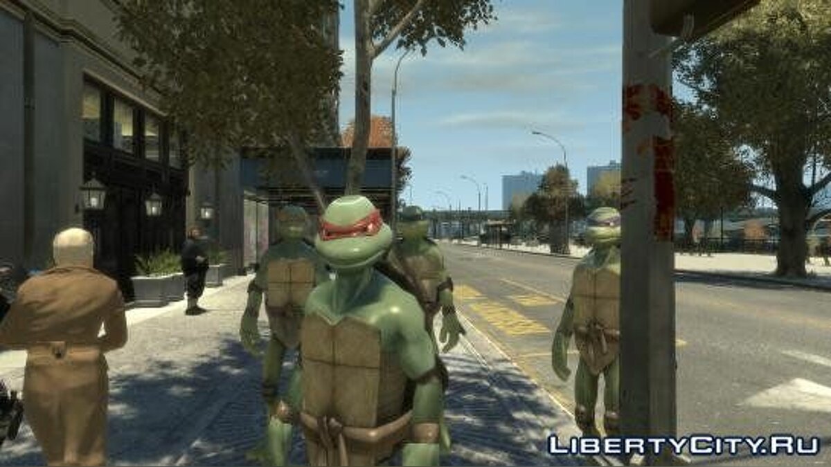 Скачать Черепашки-ниндзя (TMNT) для GTA 4