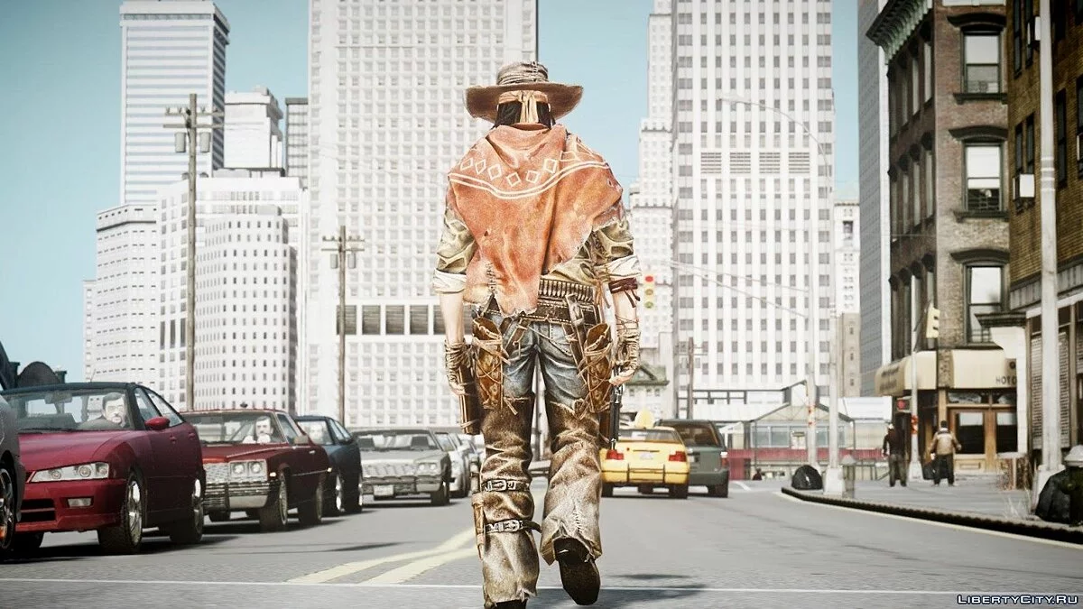 Call Of Juarez Gunslinger Silas Greaves + gun / GTA 4