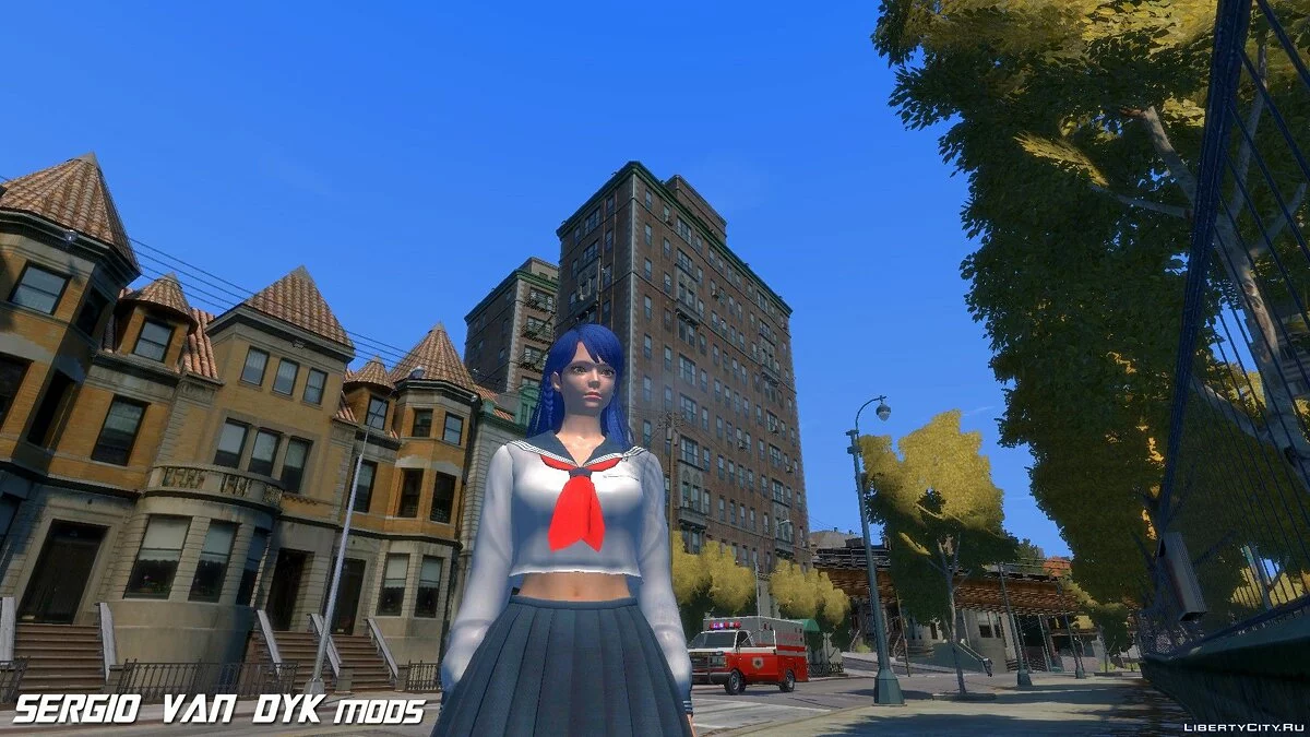 Лобелия в школьной форме из Dead or Alive Xtreme Venus Vacation / GTA 4