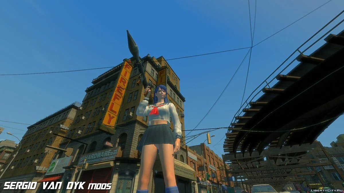Лобелия в школьной форме из Dead or Alive Xtreme Venus Vacation / GTA 4