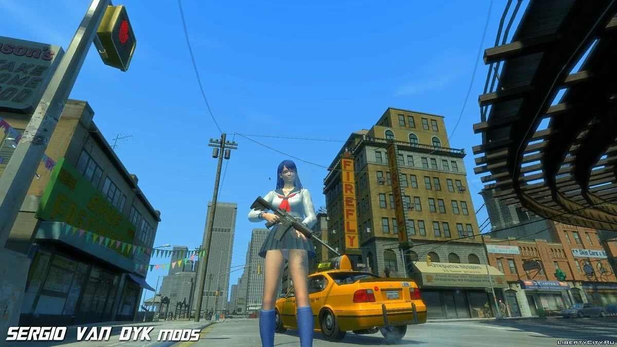 Лобелия в школьной форме из Dead or Alive Xtreme Venus Vacation / GTA 4