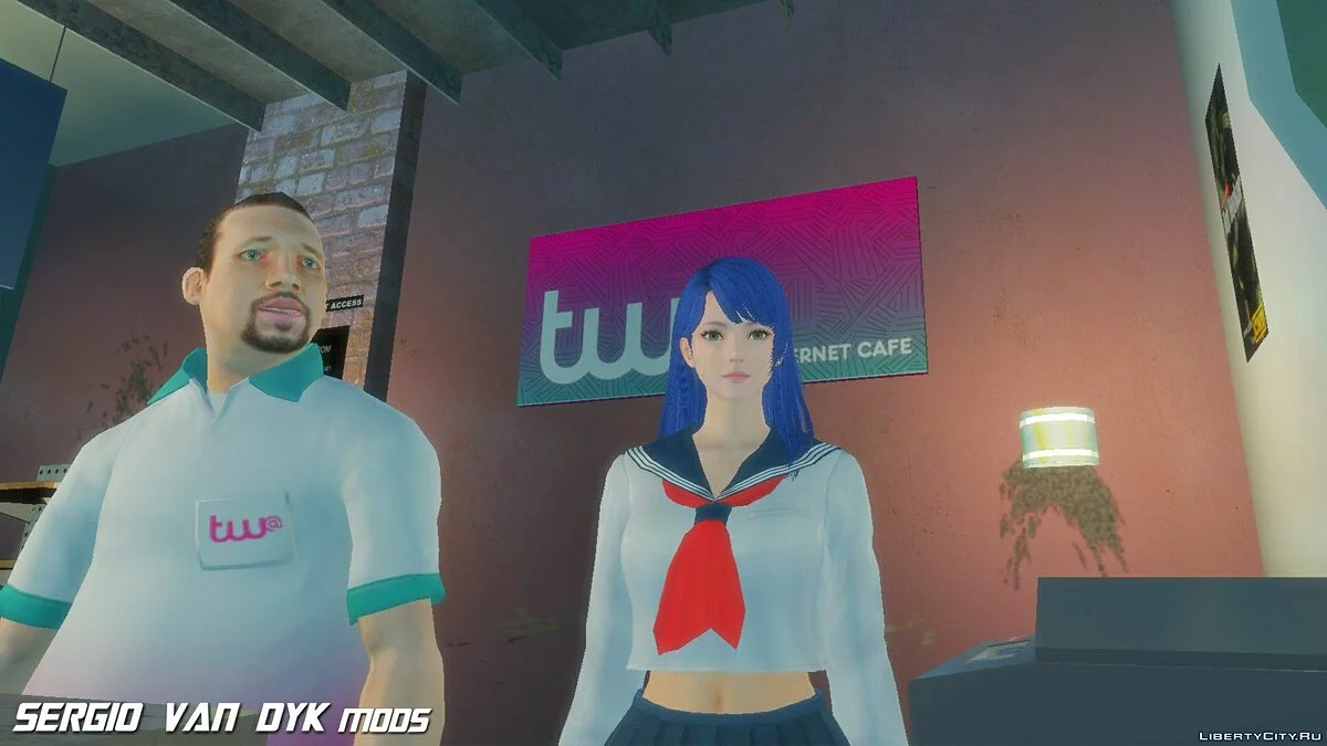 Лобелия в школьной форме из Dead or Alive Xtreme Venus Vacation / GTA 4