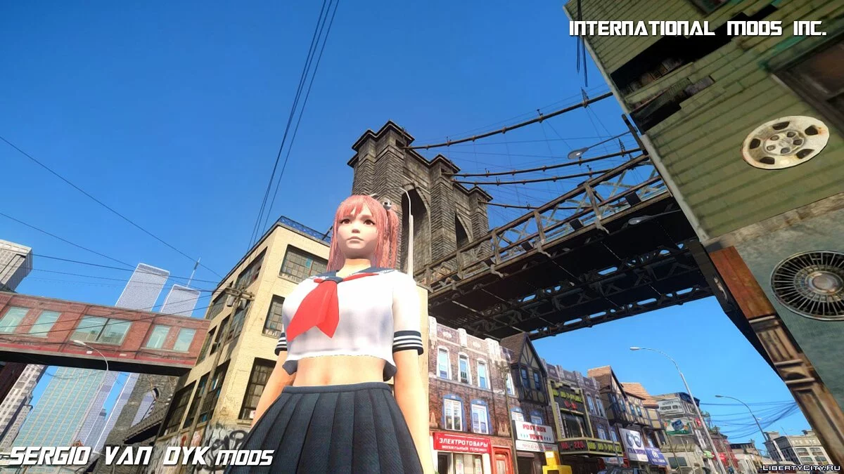 Хонока в школьной форме / GTA 4