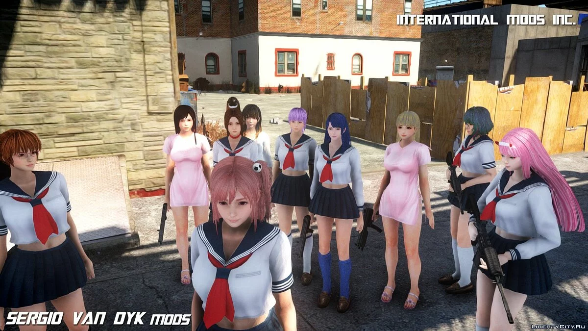 Хонока в школьной форме / GTA 4