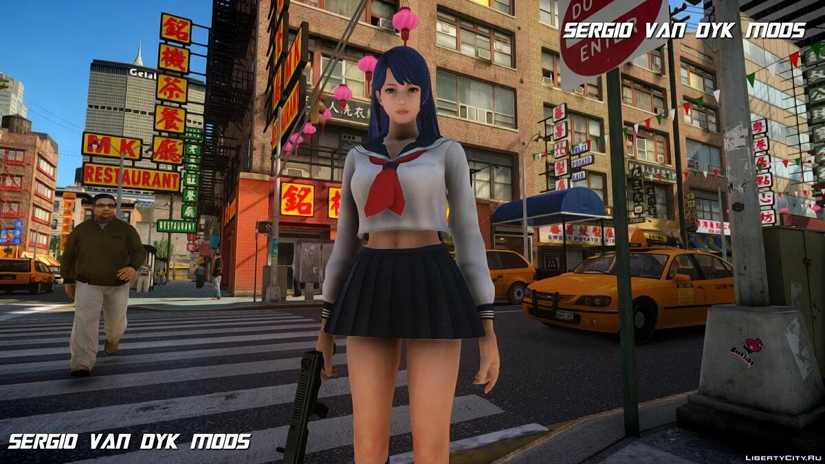 Лобелия в школьной форме из Dead or Alive Xtreme: Venus Vacation / GTA 4